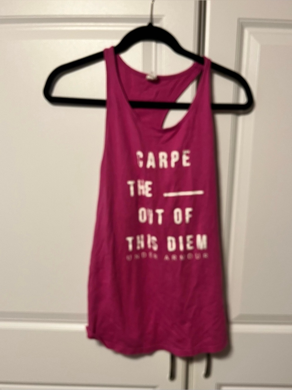 Under Armour Pink Graphic Racerback Tank Top-L